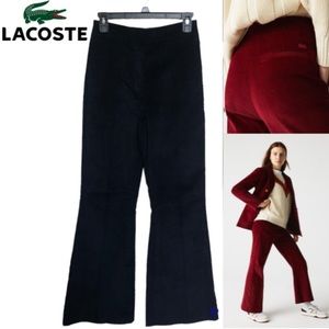 LACOSTE Women’s Corduroy Flare Pants Navy Size 32/XS.